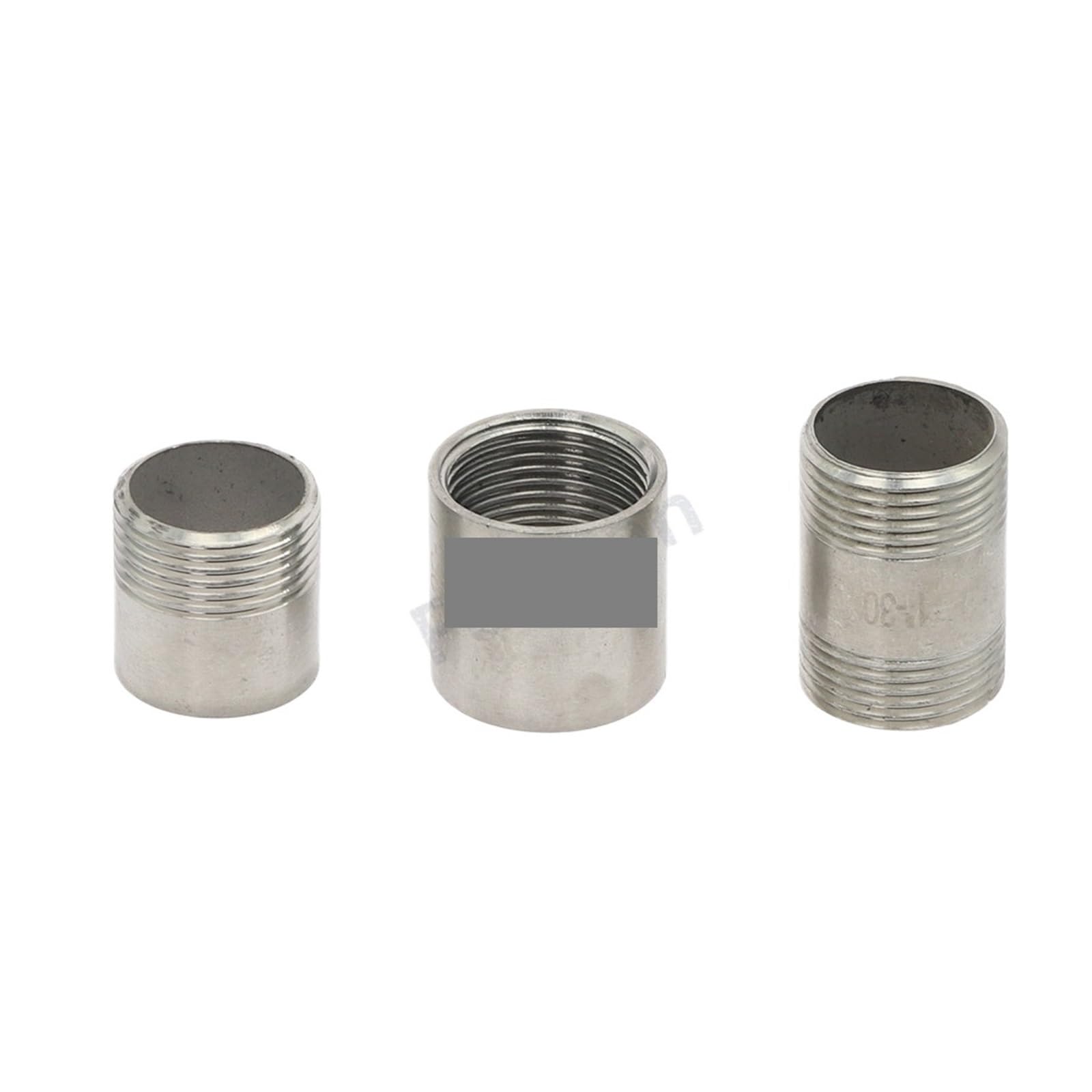 SS 304 Stainless Steel Water Pipe Fitting 1/8" 1/4" 3/8" 1/2" 3/4" 1" 1-1/4" 1-1/2" Male Female Threaded Straight Pipe Fitting(Female Threaded,DN8)