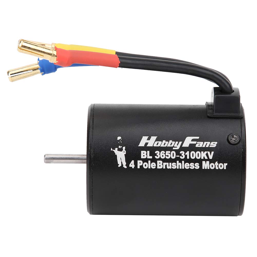 3100KV Motor 13×5×4 3650 3100KV Sensorless Brushless Motor Shaft,3.175mm Shaft Diameter Brushless Sensorless Motor Upgrade Accessories,Water Proof Durable for 1/10 RC Car Model