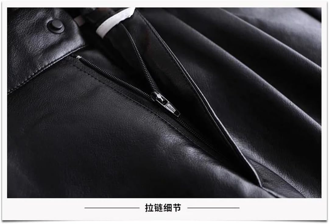 Women Pu Leather Bermuda Shorts Knee Length Motorcycle Punk High Waist Length Bermuda with Belt