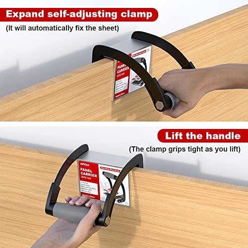 Apiolo Panel And Plywood Carrier, Plywood Lifting Tool And Drywall Carrying Tool, Panel Gripper By Single Hand For Sheet Board Clamp Drywall Lifter, Heavy Duty Metal Aluminum Alloy Gripper #TOP4