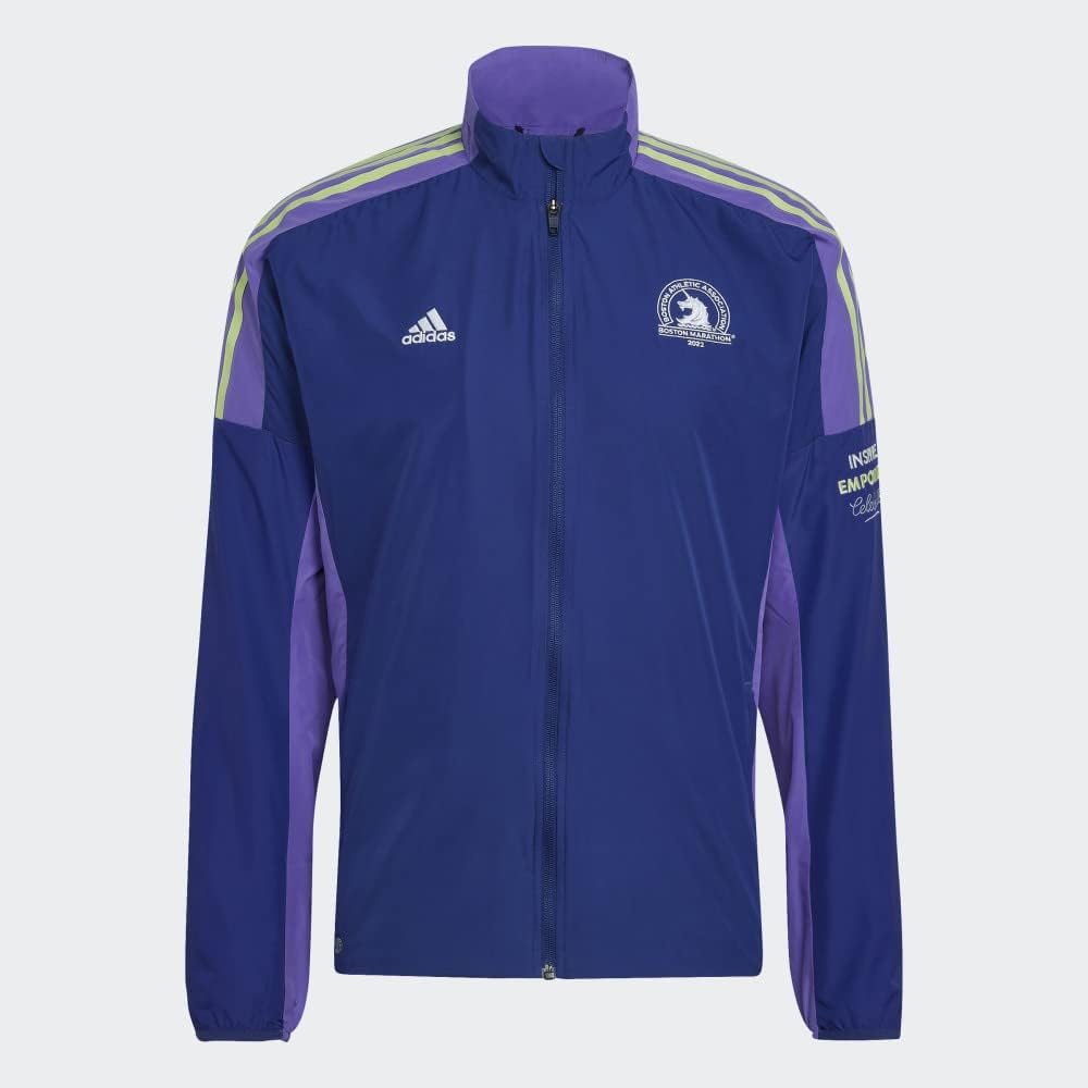 ADIDAS MEN’S BOSTON MARATHON 2022 WINDBREAKER JACKET, VICTORY BLUE, XL