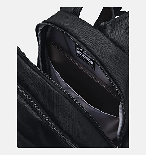 Under Armour Hustle 5.0 Team Backpack, (001) Black/Black/Metallic Silver, One Size Fits All #TOP2