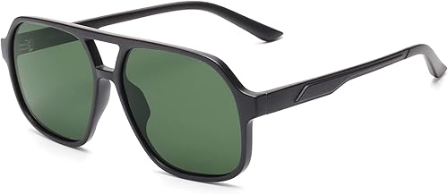 Miniatura 2 de GLINDAR Gafas de sol polarizadas estilo aviador para hombre y mujer gafas cuadradas de gran tamaño vintage