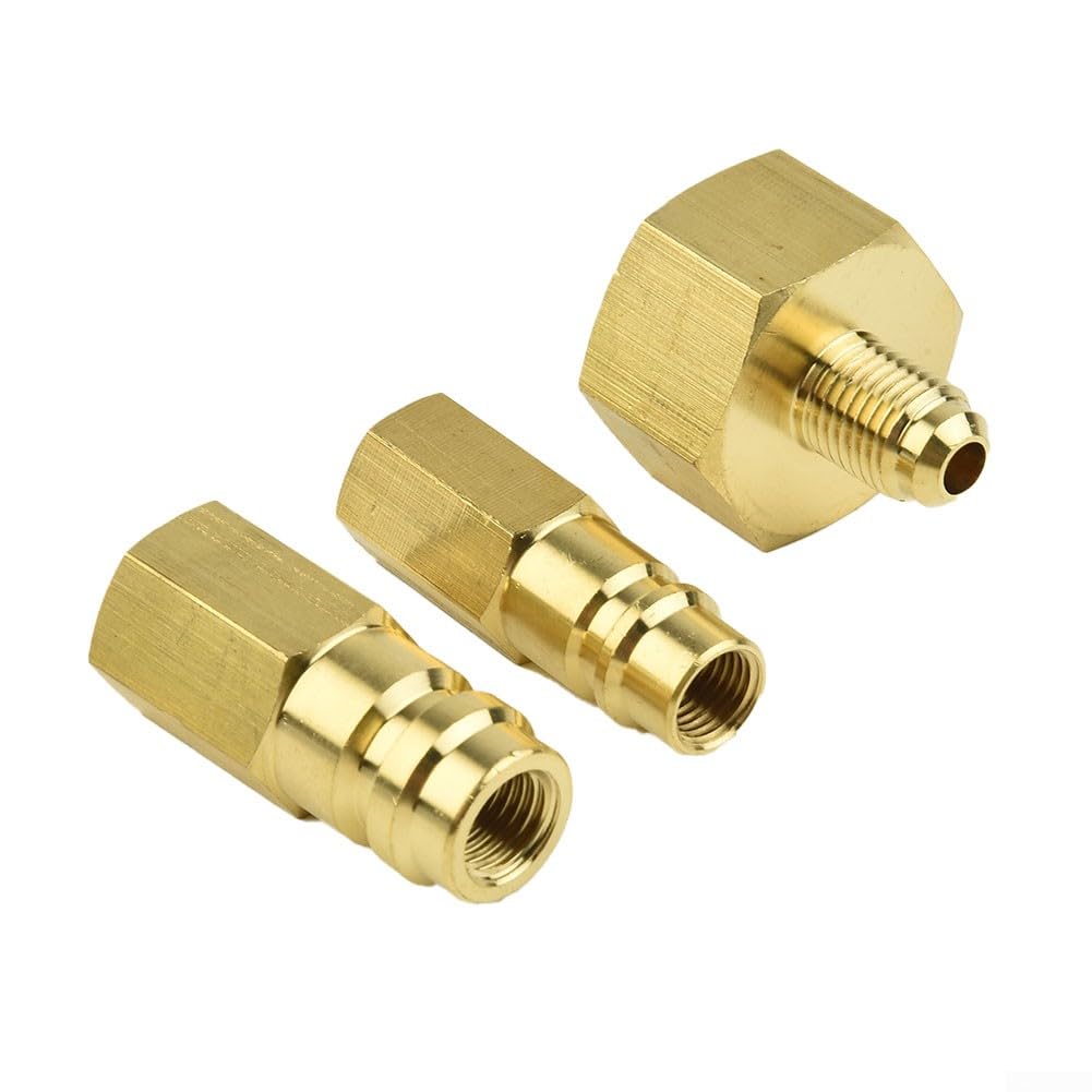 Adattatore per condizionatore auto, set di adattatori adatto per R134A 1/4 "SAE filettatura W21,8 a 1/4" SAE