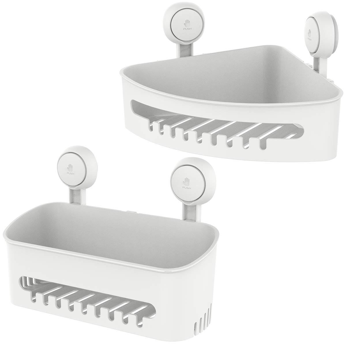 Buy LEVERLOC Corner Shower Caddy Suction Cup And NODrilling Removable Shower Caddy Suction Cup