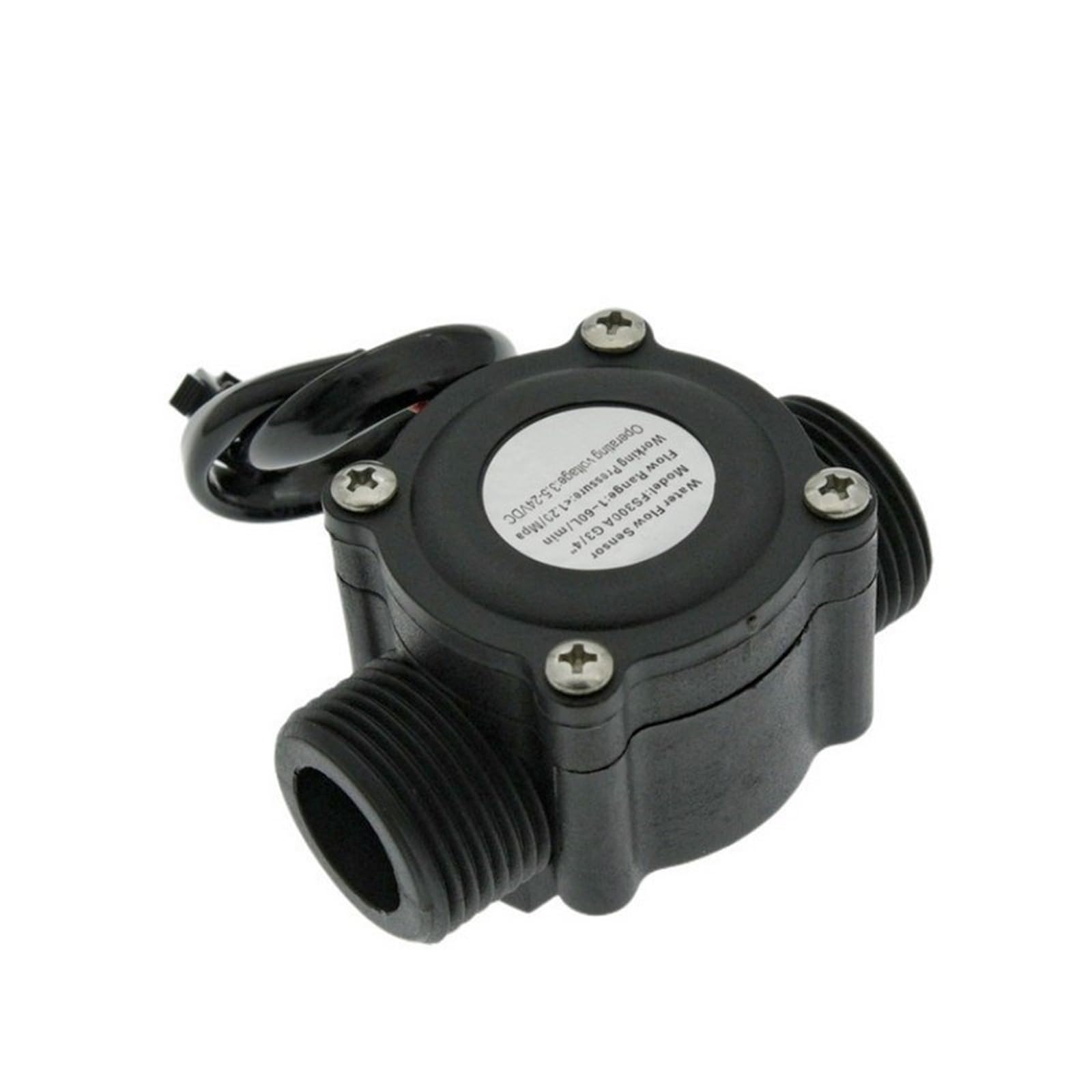 Contador de sensor flujo agua FS300A 1-60L/min G3/4 DC 5-24V