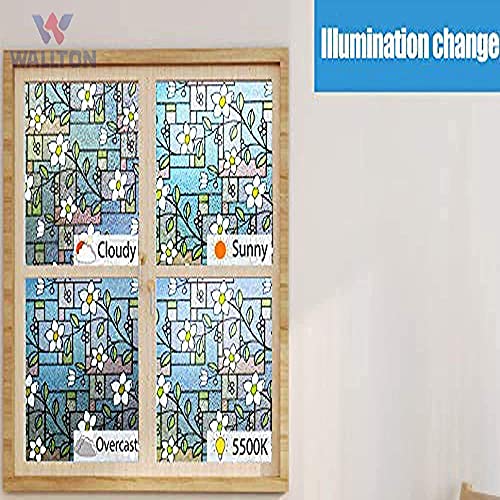 WALLTON-Window-Privacy-Glass-Self-Adhesive-Decorative-for-BathroomDoor-WindowHeat-ControlSidelightAnti-UV-16-X-48-Inches