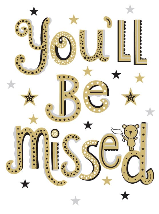 Large Leaving Card, You'll Be Missed - A4 Size - Regal Publishing