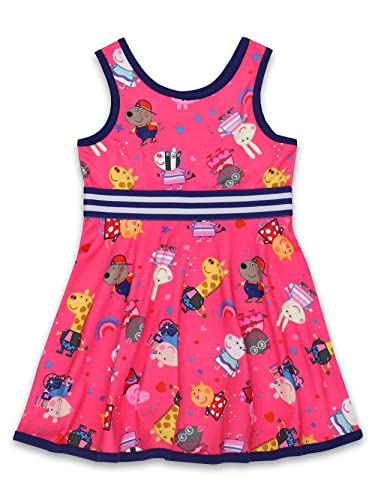 Peppa Pig Toddler Girls Fit and Flare Ultra Soft Dress (Pink, 2T)2