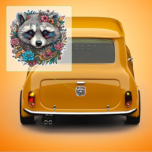 Image of Yoonek Graphics Raccoon Vinyl Decal Sticker for Car, Laptop, Tumbler, More. #007668-4 inch