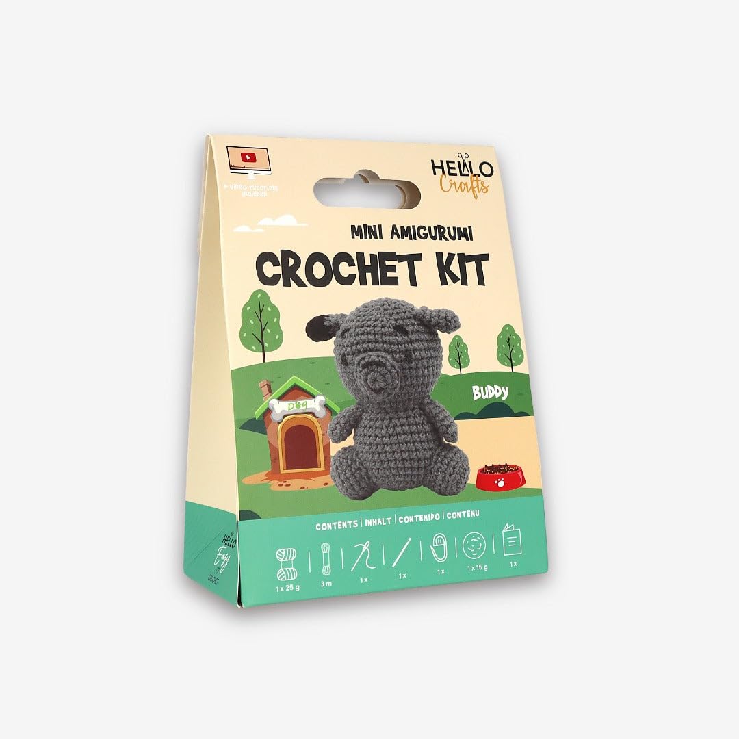 Knitty Critters - Mini Amigurumi - Buddy Dog | DIY Crochet Kit