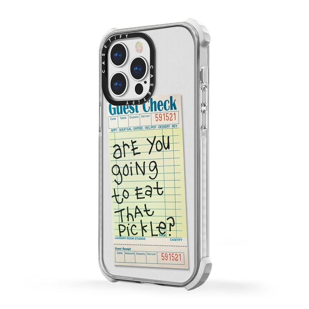 CASETiFY Ultra Impact iPhone 13 Pro Max Case [9.8ft Drop Protection] - The  Pickle Case by Laundry Room Studios - Clear