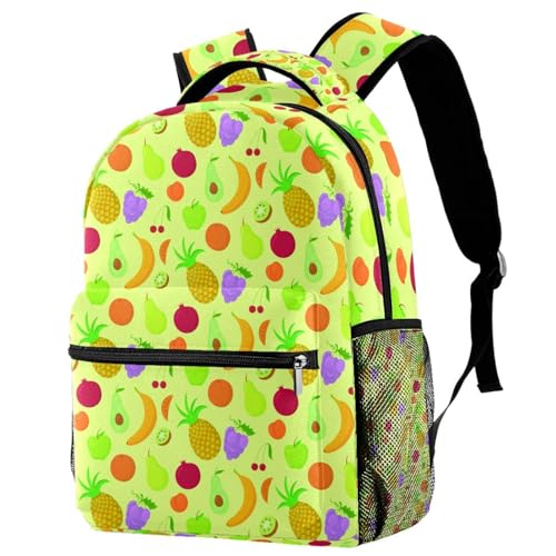 Sac à dos école ergonomique à motifs fruits résistant pour adolescents et filles