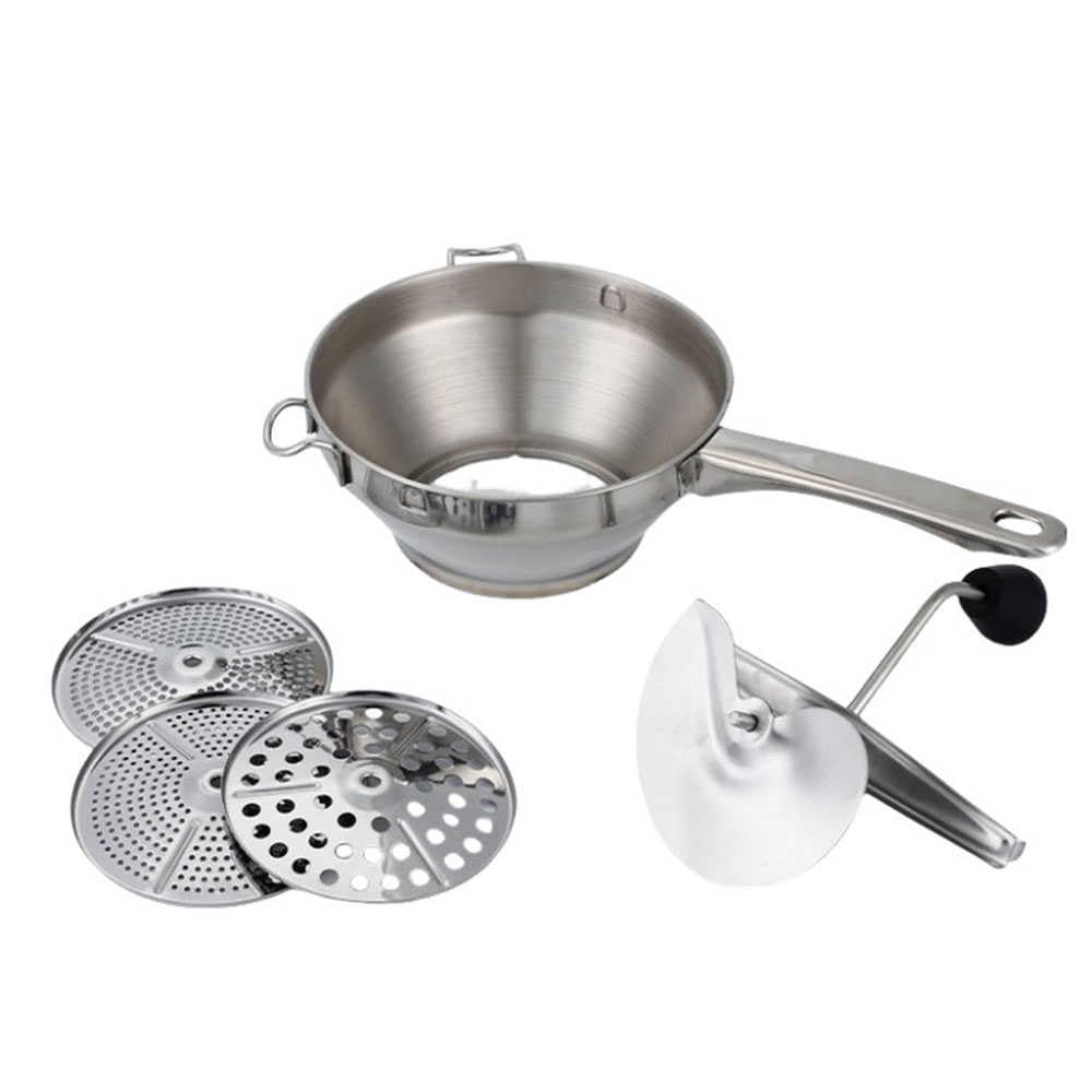 Máquina para picar patatas, trituradora de patatas manual de acero inoxidable, prensa rotatoria de patatas, apta para ketchup, puré de manzana, puré de papas, alimentos para bebés