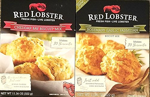 Variety Pack of 2 Red Lobster Biscuit Mixes - Cheddar Bay & Rosemary Garlic Parmesan