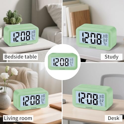 Image of Travel Digital Alarm Clock,Battery Operated with Backlight, Indoor Temperature, Desk Small Clock,Snooze Model,12 /24H Display for Bedrooms Heavy Sleepers Kids Travel Bathroom