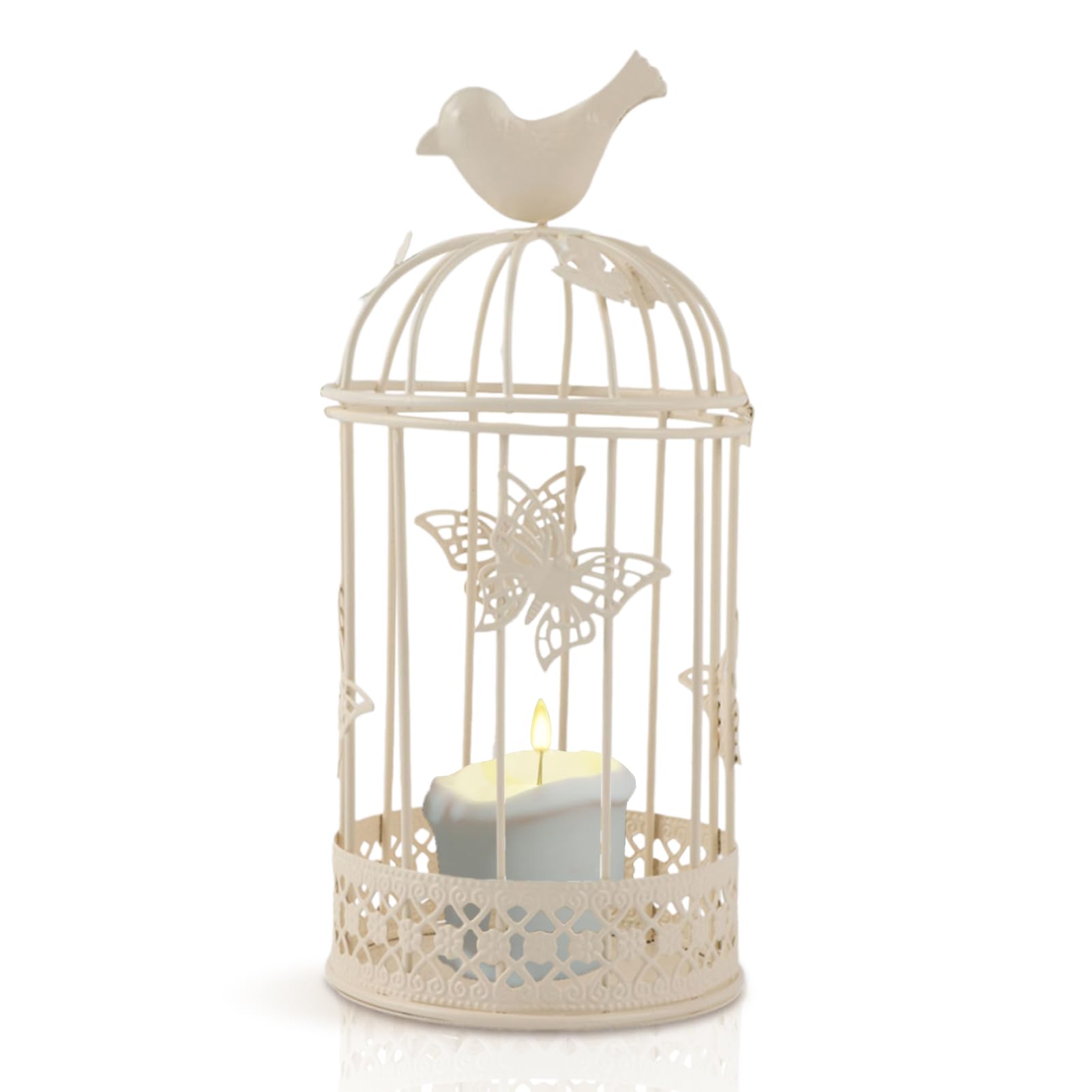 Jwthee Decorative Bird Cage, Vintage Bird Cage Candle Holder Small Birdcage Decor Candle Sticks Holder Decor Vintage Bird Cage Candle Holder
