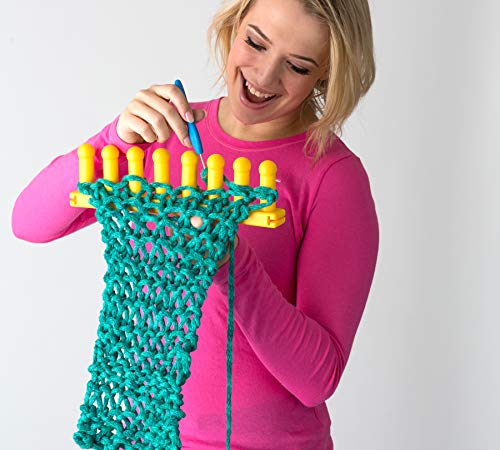 Authentic Knitting Board Zippy Knitting Loom, 5.25 By 3", Yellow #TOP4