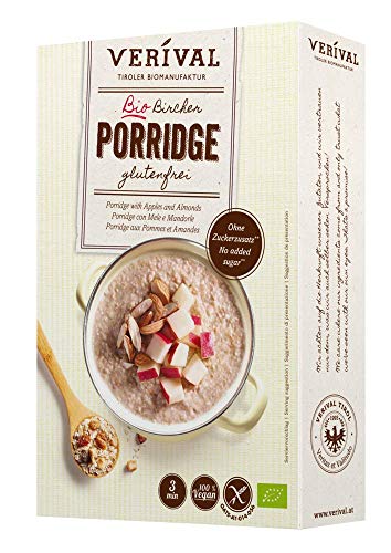 Verival Bircher Porridge Glutenfrei | 350g Einzelpackung | vegan | ohne Palmöl | glutenfrei | ohne Zuckerzusatz | hangefertigt in Tirol Cover