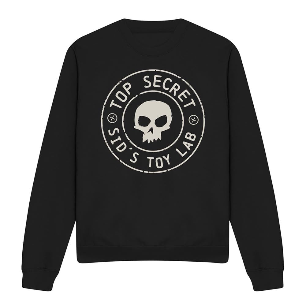 Disney Toy Story Sid'S Toy Lab Badge Unisex Sweatshirt, Black, XX-Large