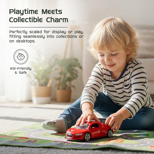 Image of Amazon Brand - Metal Die Cast 1:37 AUD | Red | Collectible & Durable