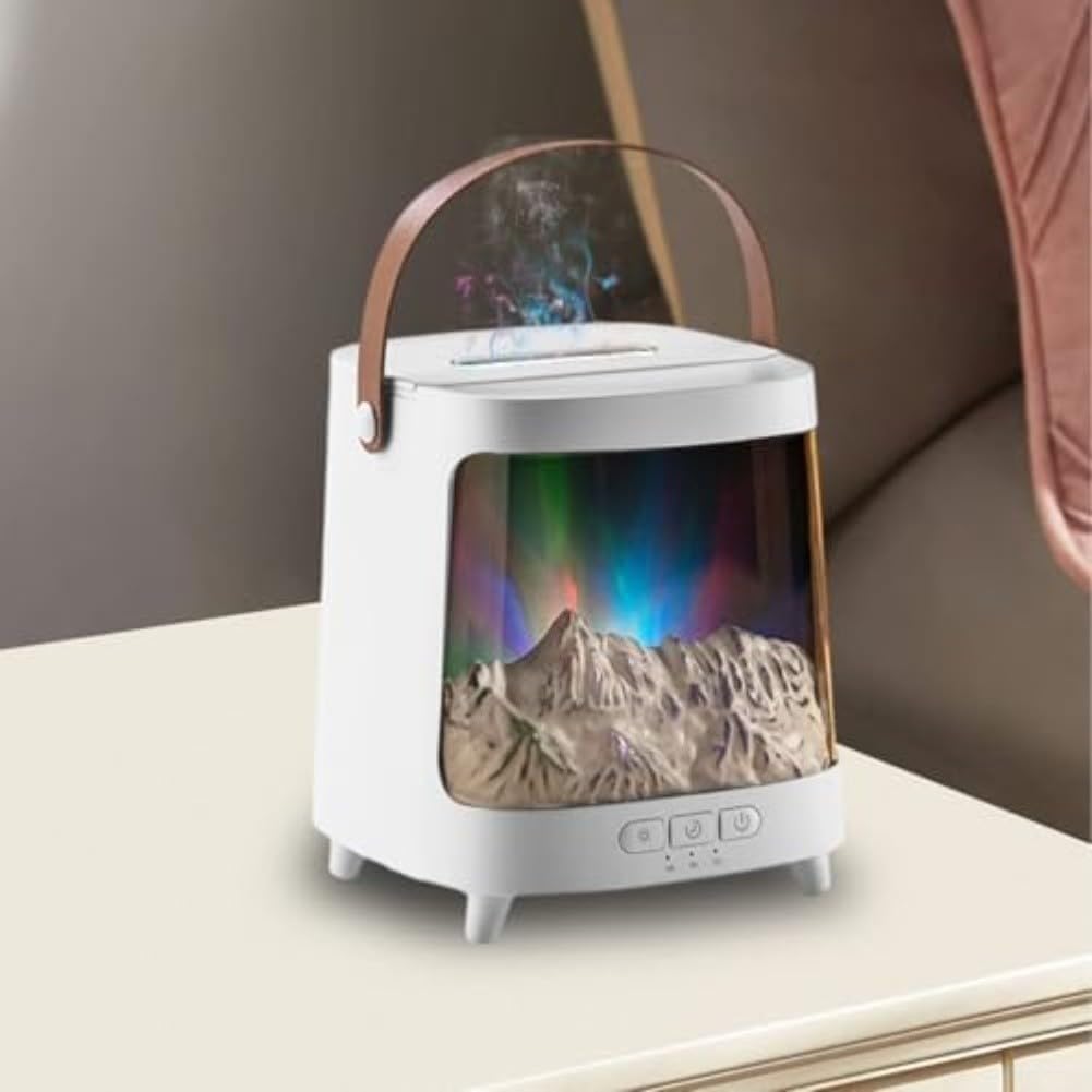 Umidificatore a fiamma diffusore di aromi 7 colori luce silenzioso telecomando per la casa ufficio camera da letto soggiorno meditazione
