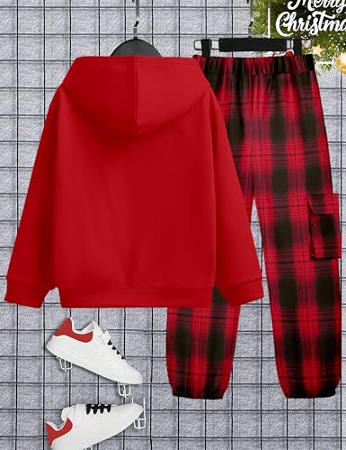 Image of KANGKANG Boys Clothes Two Piece Long Sleeve Hooded Sweatshirt Top Camouflage Sweatpants Fall Outfits Winter Clothes Set 6-16Y