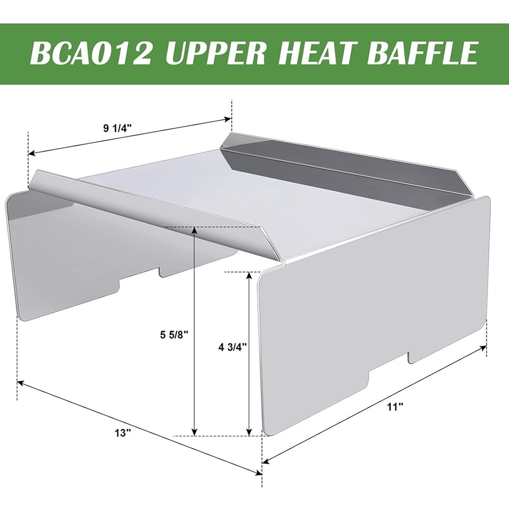 FACAIIO Diffusore di calore per griglia in acciaio inox per BCA012, piastra di distribuzione uniforme del calore compatibile con più modelli di forno e barbecue