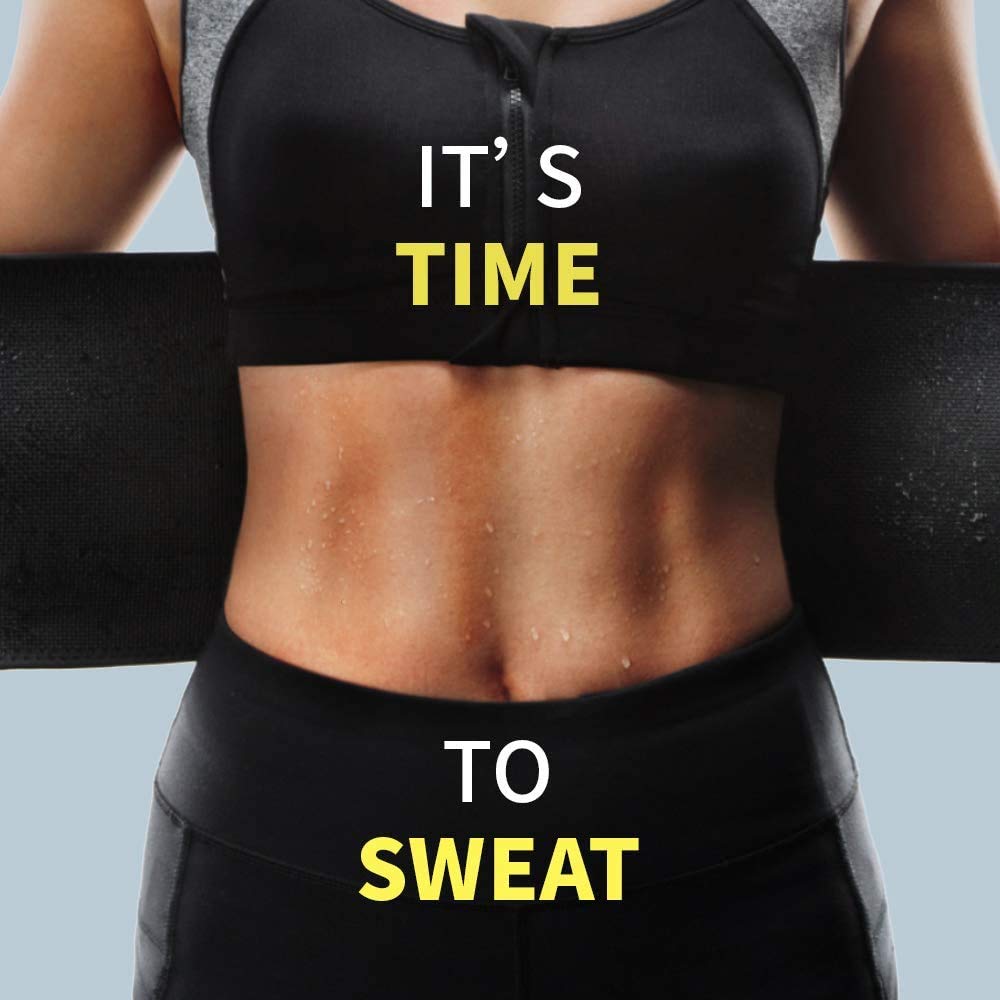 CAMBIVO Bauchweggürtel Herren Damen, Waist Trainer Damen Verstellbar, Fitnessgürtel, Beschleunigender Schweißgürtel, Gewichthebergürtel für Sport, Laufen, Taille Trimmer Gürtel