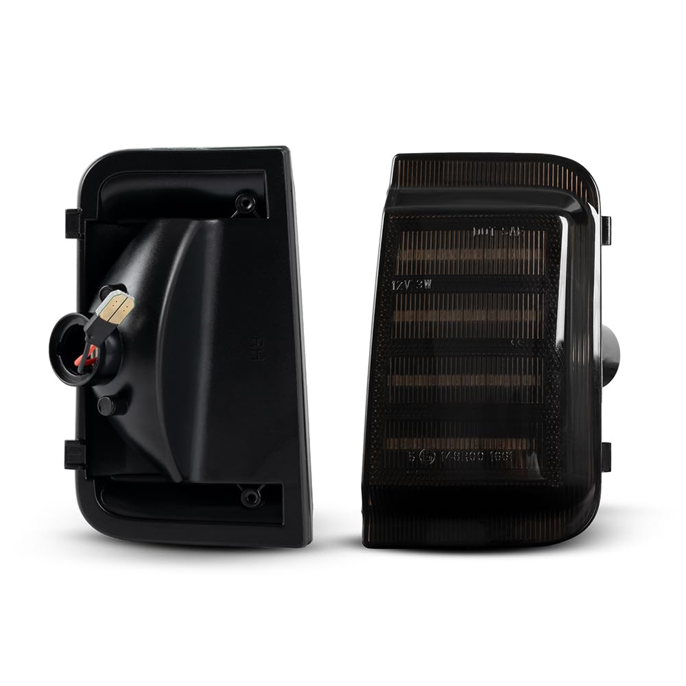 2 szt. Dynamiczny kierunkowskaz w lusterku bocznym światła do jazdy dziennej dla Fiat Ducato RAM PROMASTER PEUGEOT BOXER 2006-2019(Smoked lens)