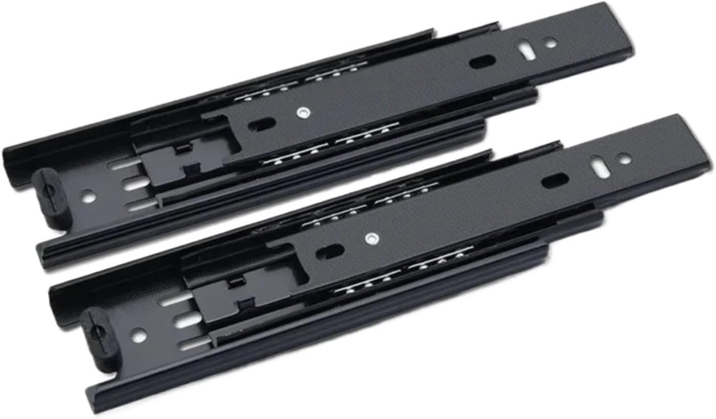 Full Extension Drawer Slides Heavy Duty Steel Black Drawer Slides Dresser Runners(14inch)