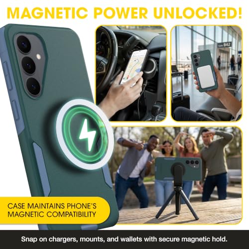 Image of OtterBox Samsung Galaxy S26 Plus - Commuter Magnetic Case - Ocean Tides | 3X Military Drop Protection - Dual-Layer Design - Magnetic Fast Charge - Raised Edges - Port Covers