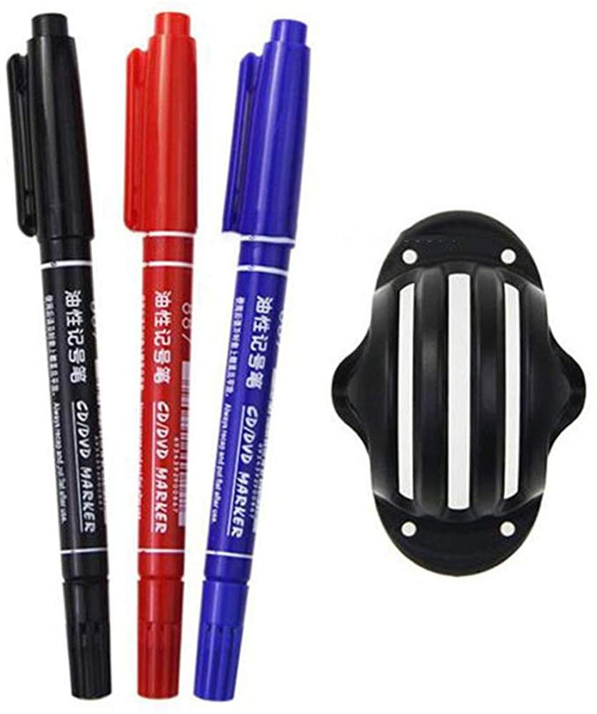 Pennarello per palline da golf, strumento per disegnare e allineare la linea, modello di allenamento con 3 penne