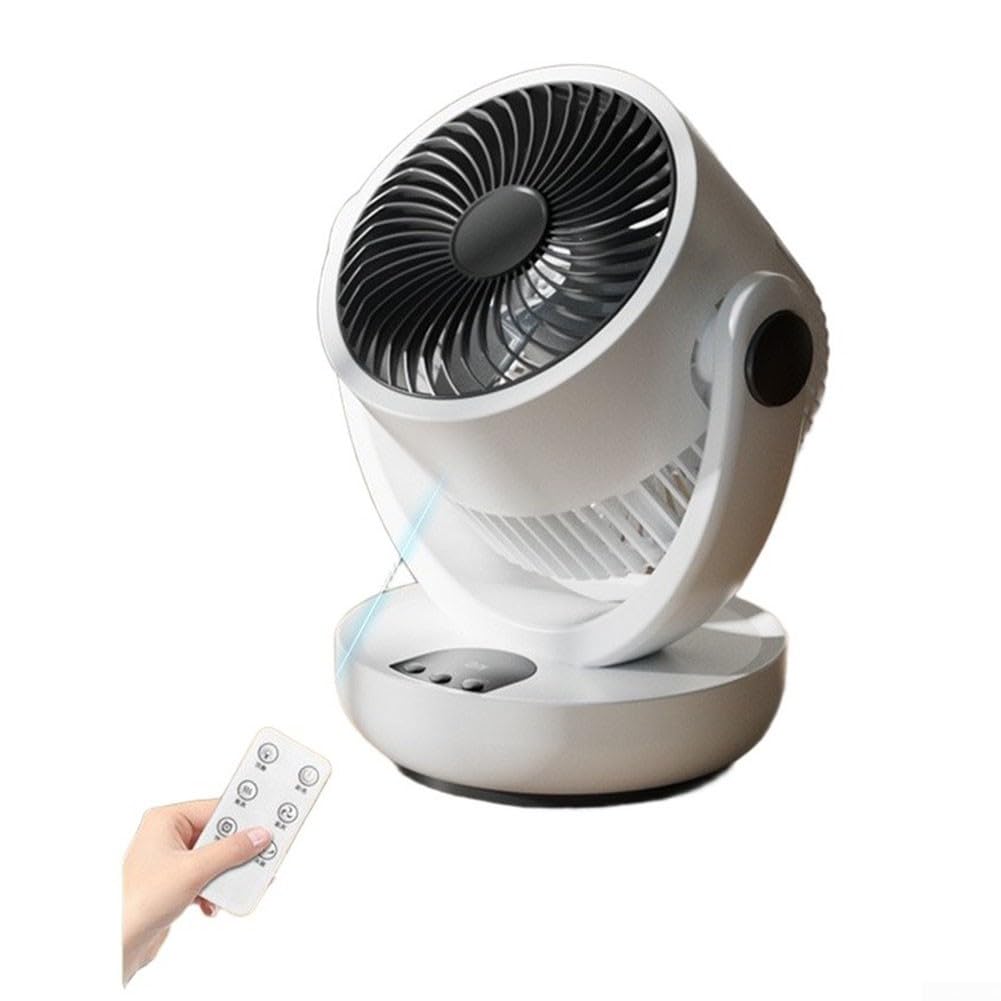 Ventilador de mesa silencioso de 12 pulgadas con fuerte flujo de aire – Ventilador de escritorio con 3 USB para oficina y dormitorio – Ventilador de refrigeración personal inclinable 21 x 21 x 30 cm