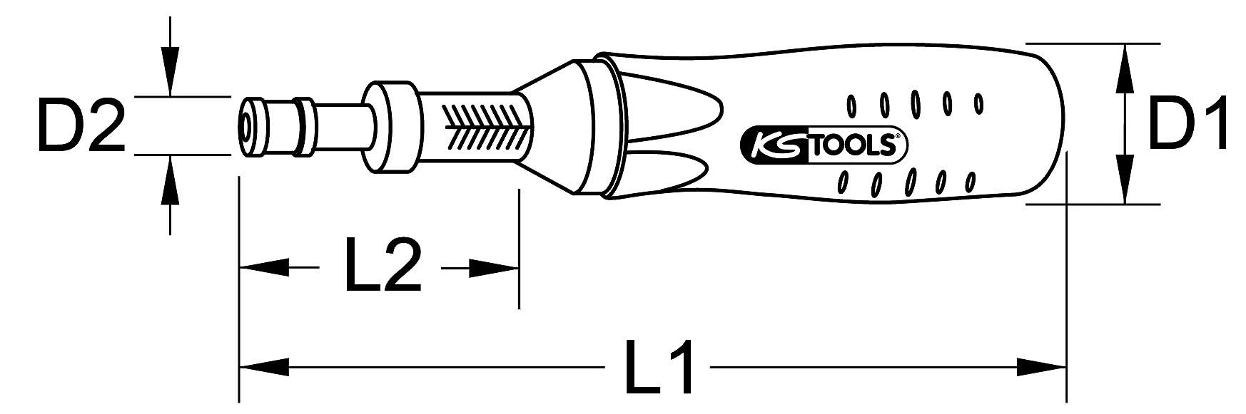 KS Tools 516.3255 1/4" Giraviti dinamometrico,10-60cNm