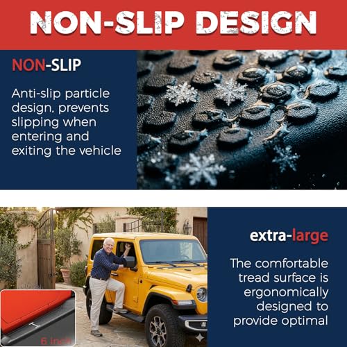 Estribos laterales negros para Jeep Wrangler JL 2018-2026 miniatura 4