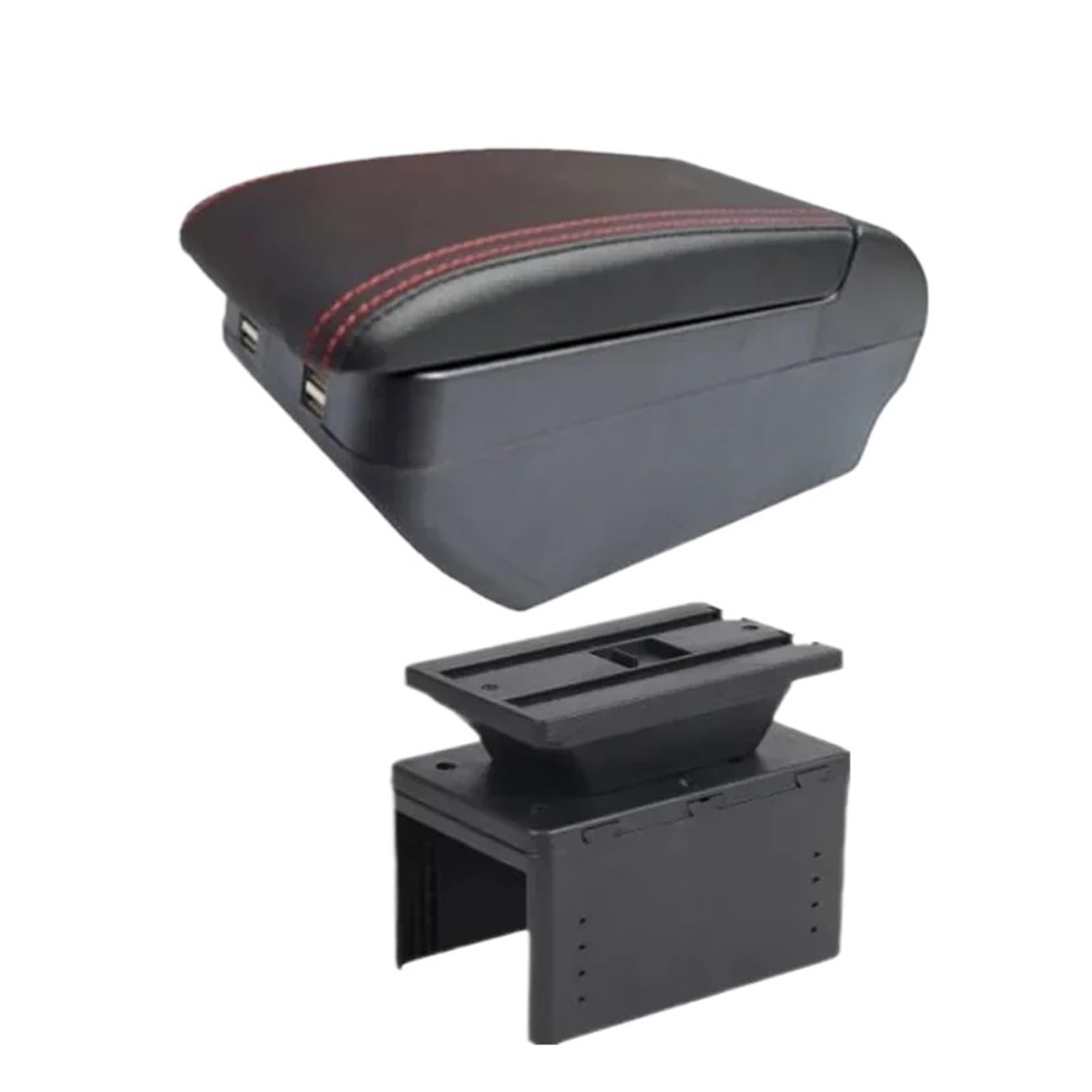 GBGWRMRYX Center Armrest Box For Insignia For Mokka X Car Interior Armrest Storage Box Centre Console Replacement Accessories Arm Rest(H red line 4USB)