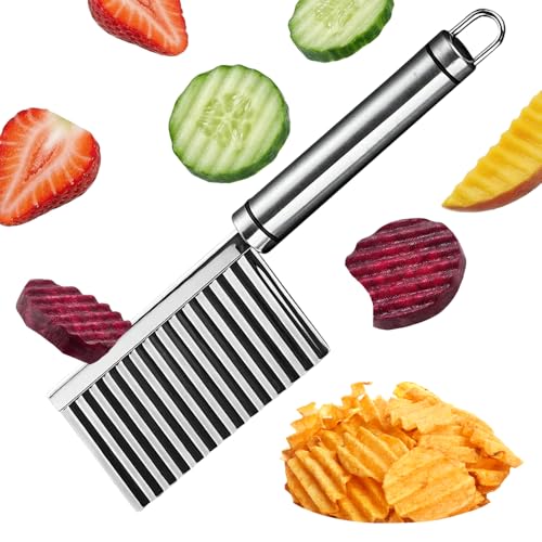 givuaime Wellenschneidwerkzeug für Pommes, Obst & Gemüse...