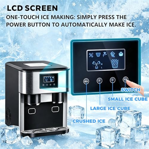 Fabricadora de hielo multifunción de mostrador 3 en 1 miniatura 7