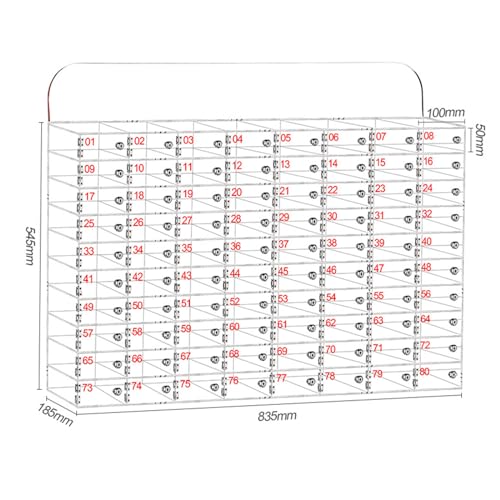 SDdPulse Armadietto da parete in acrilico trasparente con serratura e chiave, ideale per uffici, scuole, aule – nize & proteggere i dispositivi, 8 scomparti, 80