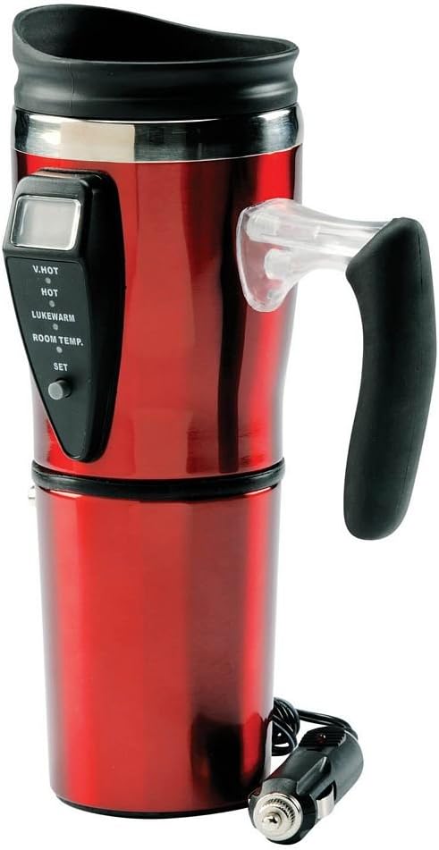 12v Digital Heated Programmable Mug - 16 Oz. - Red