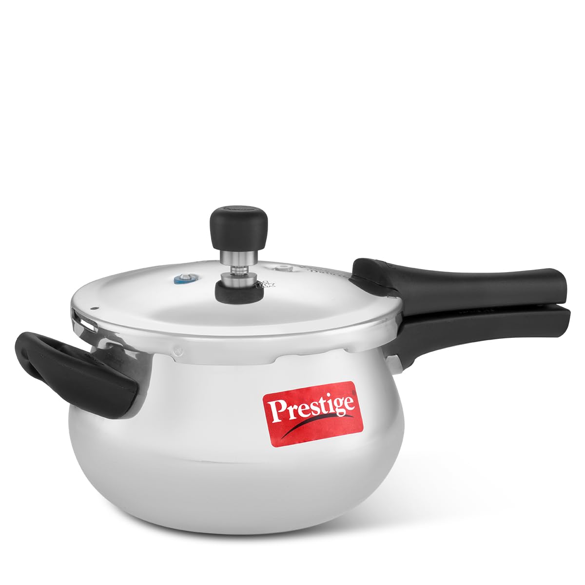 Deluxe Plus Mini Handi Polished Pressure Cooker 3L | Aluminium Pressure Cooker withLid | Silver - MPD10793