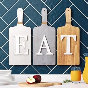Barnyard Designs Hanging Eat Sign for Kitchen Wall Decor - Kitchen Wall Art Decor 6" x 15", Farmhouse Decorations for Wall, Rustic Eat Signs for Dining Room, Multicolor Barnyard Designs Hanging Eat Sign for Kitchen Wall Decor Kitchen Wall Art Decor 6 x 15 Farmhouse Decorations for Wall Rustic Eat Signs for Dining Room Multicolor