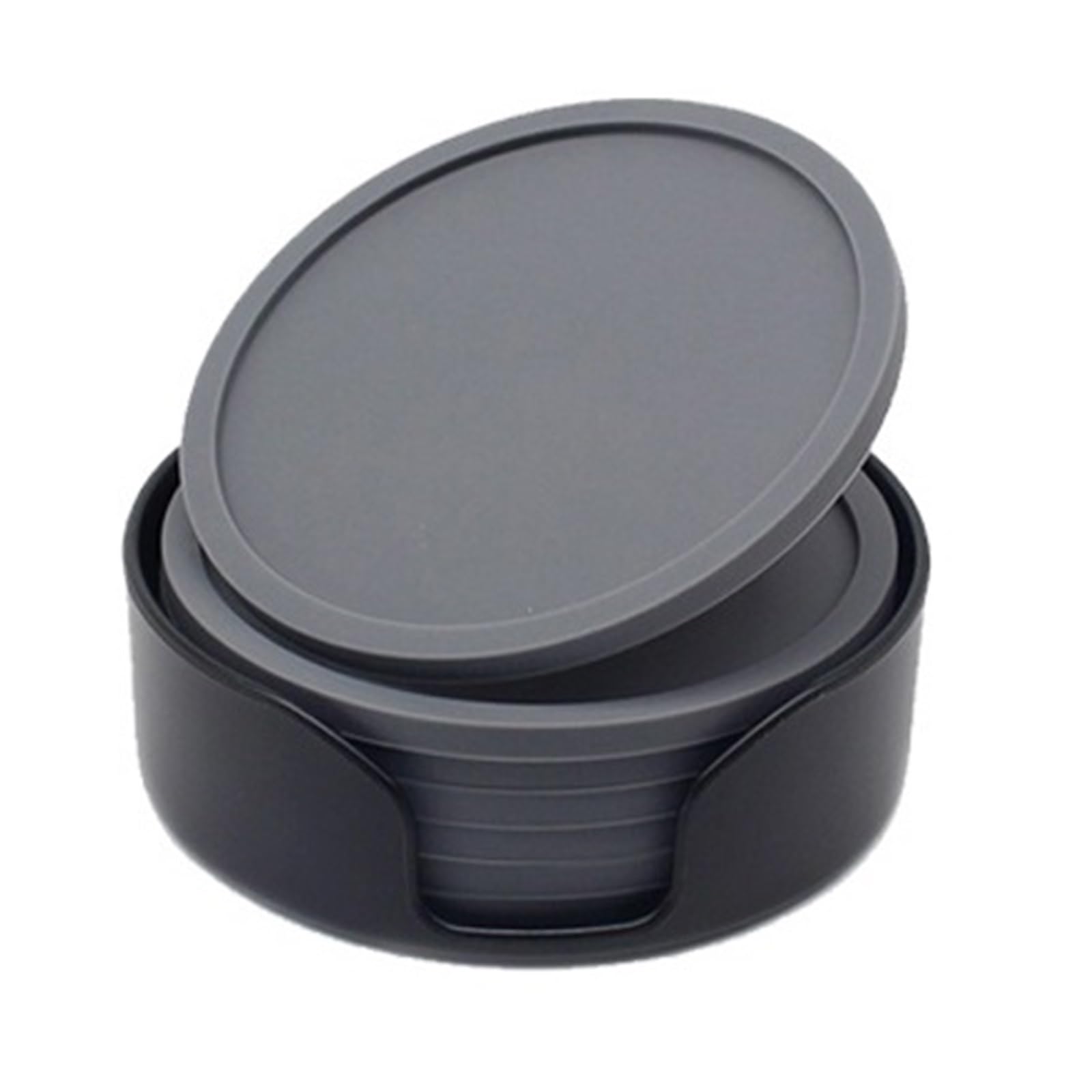 1Set Coasters for Coffee Bottom for Drinking Cup Set Silicone Coaster for Drinks for Cap(Grey)