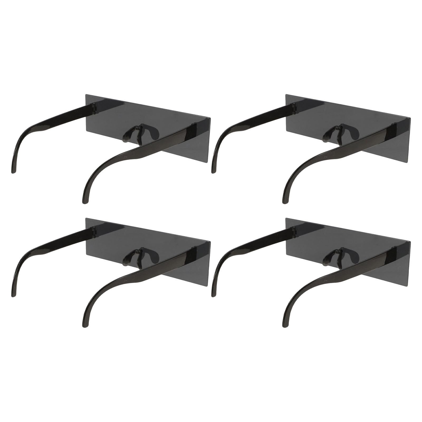 Tofficu 20 Stück Lustige Partybrillen aus Schwarzem PC Material mit Gerader Quadratischer Form Weichem Sitz und Perfektem Accessoire für Halloween und Neujahrsfeiern