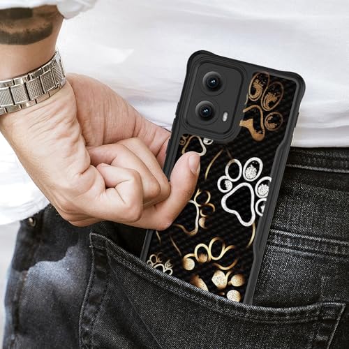 CICPLKSE Magnetic for Moto Edge 2024 Case,[Full Camera Protection] [Compatible with Magsafe] [Military Grade Protection] Bumper for Motorola Moto Edge 2024 6.6",Dog Paw Print - image 6