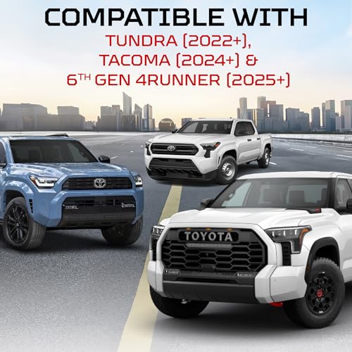 Image of AJT DESIGN Door Handle Covers Compatible with Toyota Tundra (2022+), Tacoma (2024+) & 4Runner (2025+) | Interior Accessories | High Strength ABS Plastic | Made in USA | 4 Piece Set - Red