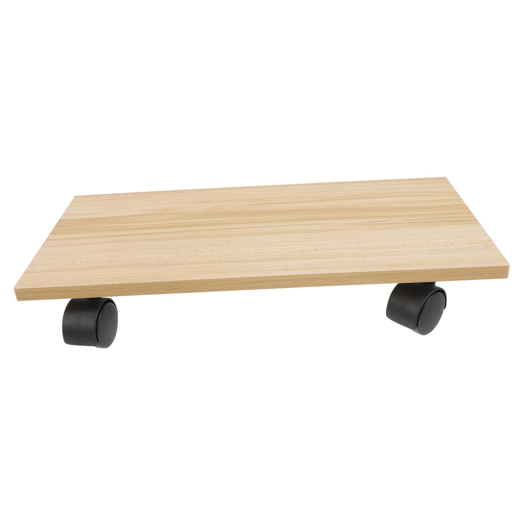 OSALADI Computer Host Bracket CPU Holder Rolling Pc Tower Stand Desk Accessory Wood Plastic Under Desk Stand