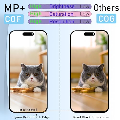 Image of MP+ LCD for iPhone 16 Screen Replacement Repair Kit | Display Digitizer Assembly with Face ID Support, Haptic Touch, Repair Tools and Waterproof Adhesive