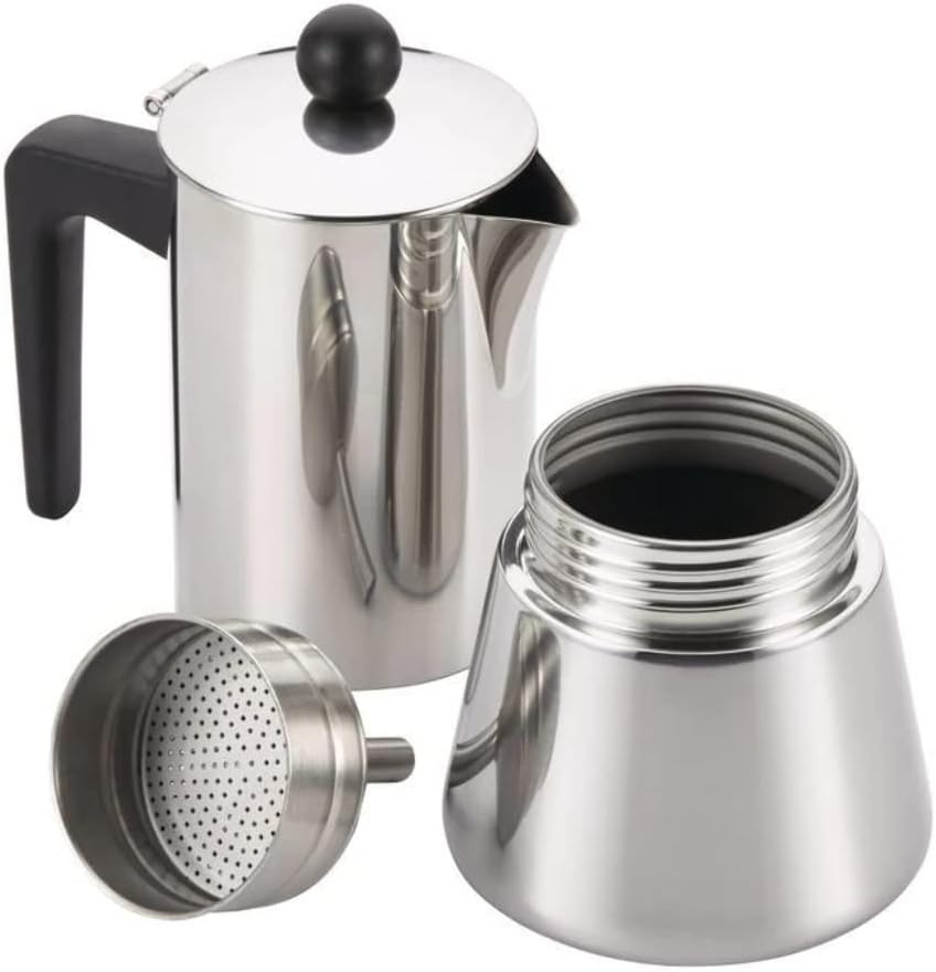BonJour Coffee Stainless Steel Stovetop Espresso Maker, 9-Ounce